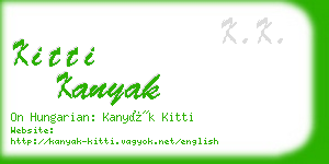 kitti kanyak business card